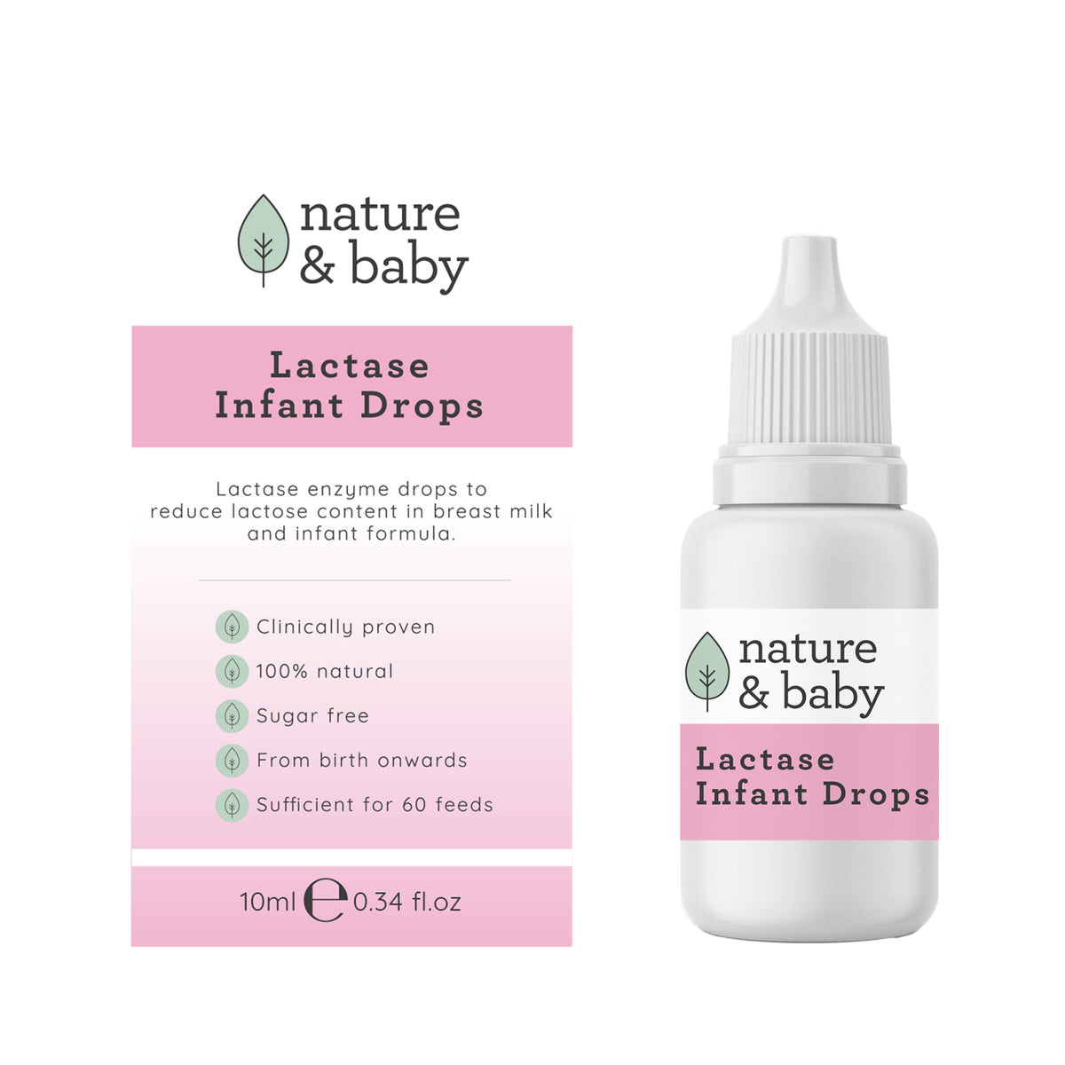 Nature & Baby Lactase Infant Drops 10ml Natural & Clinically Proven WellbeingMe