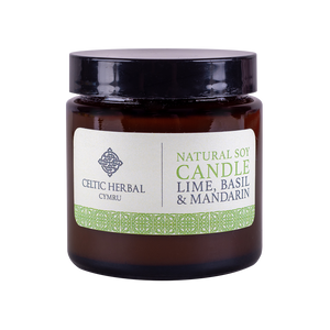 Natural Mandarin, Lime & Basil Candle - Natural Soy Candle