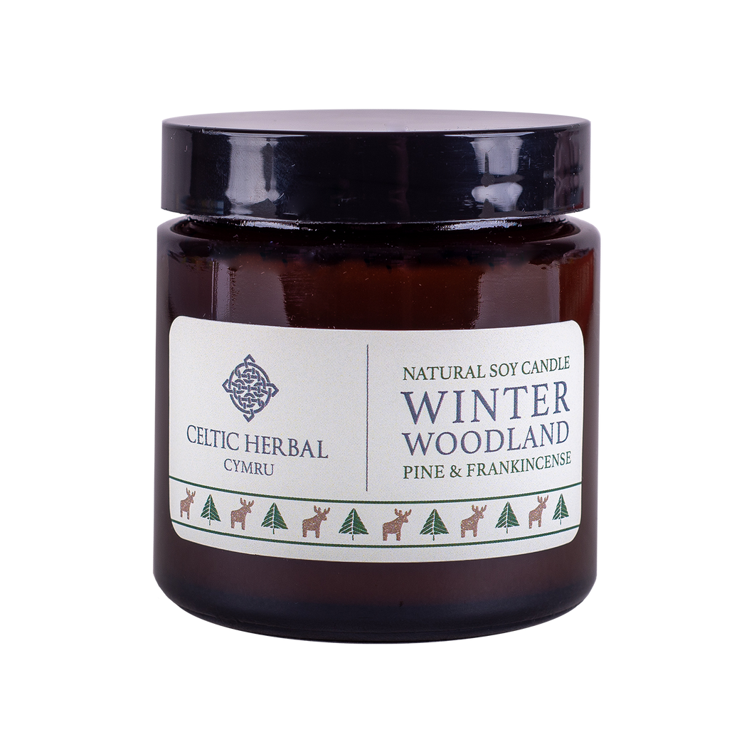Winter Woodland Candle with Pine & Frankincense - Natural Soy Candle