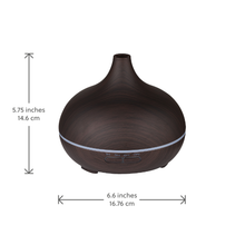 Load image into Gallery viewer, Electric Essential Oil Diffuser for aromatherapy at home - Dark Wood effect - UK Plug
