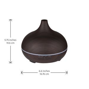 WellbeingMe - Electric Essential Oil Diffuser in Dark wood effect 