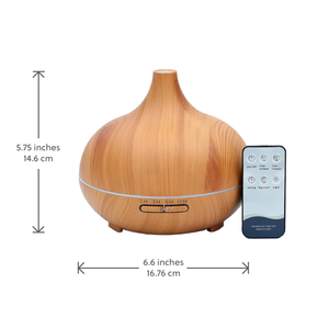 Electric Essential Oil Diffuser for aromatherapy at home - Light Wood effect - UK Plug